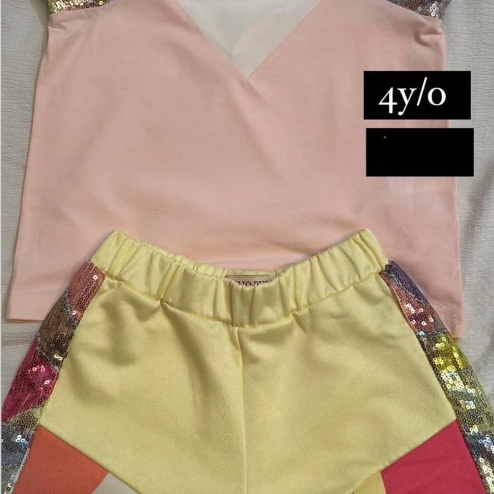 Pucci set - Colorful Sequin Top and Shorts Set